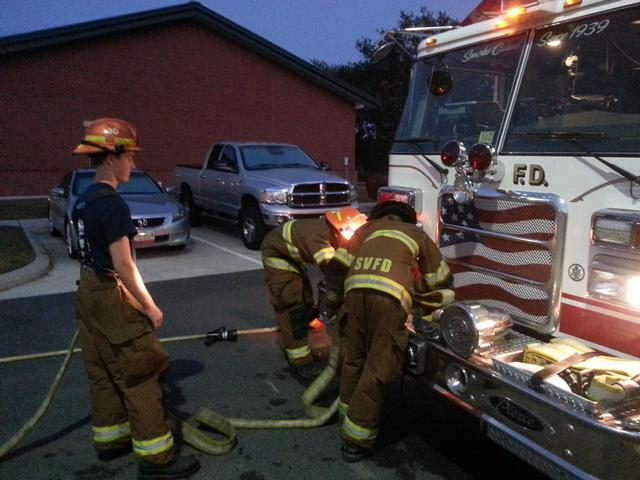 Repacking the front bumper line on engine 52...