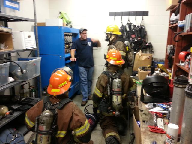 FF. J. Windley teaching our newest members on RIT operations.