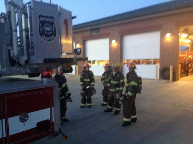 Training with Junior Firefighters. 9/20/13 ( Ground Ladders)